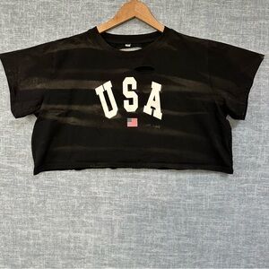 USA Crop Top Tee